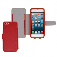 Чехол (флип-кейс) LUXA2 (кожаный, с карманом для карточек) (LHA0081-C) Apple Iphone 5/5S Красный