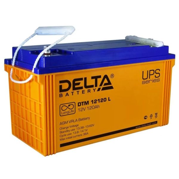 Аккумулятор для ИБП Delta Battery DTM 12120 L 120А/ч-12Vст EN36 - - 410x176x227 -