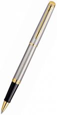 Ручка роллер WATERMAN Hemisphere (S0920350) Steel GT (F) чернила: черный нержавеющая сталь позолота 23К